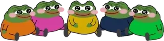 🫂 Pepe the Frog เปเป้, กบ, น่ารัก, มีม, ตัวละคร telegram sticker