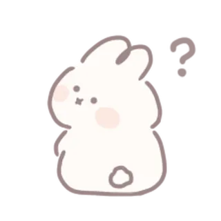 🍼 królik, słodki, zwierzę, naklejka telegram sticker