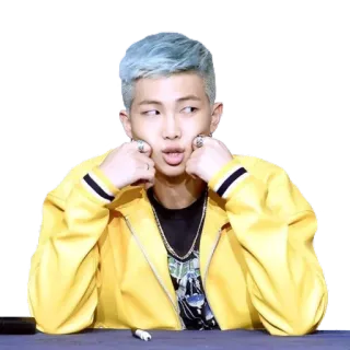 😒 RM RM, K-Pop, BTS, Pop coreano, Cantante, Idolo, Intrattenitore, Uomo, Musicista telegram sticker