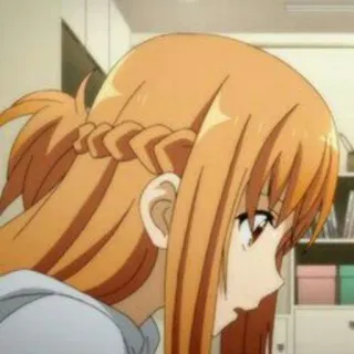 🎶 Asuna Yuuki Sword Art Online 애니메이션, 만화, 소녀, 캐릭터, 초상화 telegram sticker