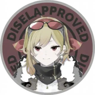 🙁 DISAPPROVED アニメ, ステッカー, 非承認, 女の子 whatsapp sticker