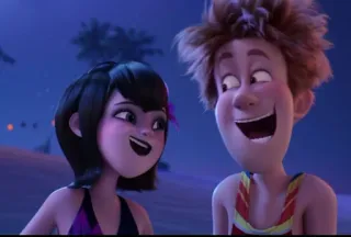 🕷 Mavis Hotel Transylvania Cartoon, Vampir, Paar, Hotel, Nacht telegram sticker