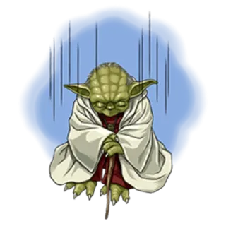 😔 Yoda Star Wars triste, star wars, yoda, maestro, jedi telegram sticker