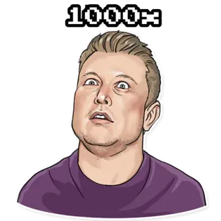 😳 Elon Musk 1000x Elon Musk, Meme, Tech, Entrepreneur, Drôle, Célébrité telegram sticker