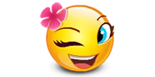 😜 Emoji, Smiley, Zwinkern, Blume, Cartoon, Süß whatsapp sticker