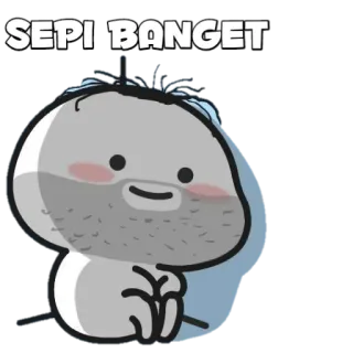 🍡 SEPI BANGET dessin animé, triste, seul, sepi, grave, personnage telegram sticker