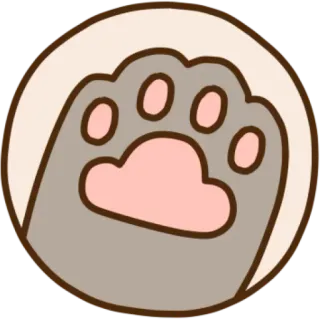👋 cat, paw, animal, cute, cartoon telegram sticker