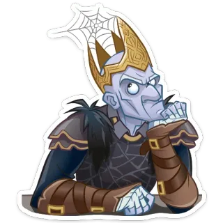 🤔 Dibujo animado, Personaje, Villano, Monstruo, Corona telegram sticker