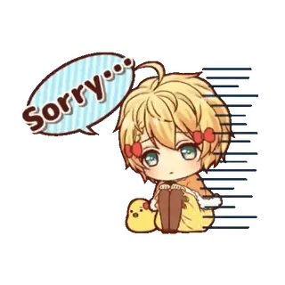 ☹️ Sorry... Anime, Chibi, Scusa, Carino, Scuse, Triste, Kawaii whatsapp sticker