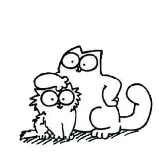 ❤ cat, cats, cartoon, cute, animal, funny whatsapp sticker