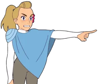 👉 Adora She-Ra and the Princesses of Power animated, pointing, cartoon, character, she-ra, adora telegram sticker