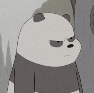 😡 Panda We Bare Bears パンダ, ぼくらベアベアーズ, アニメ, クマ, 怒り telegram sticker