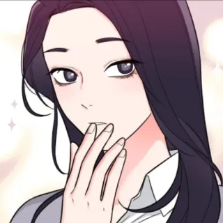 🤭 femme, dessin animé, illustration, animé whatsapp sticker