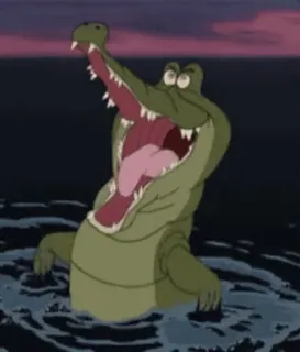 😝 Tick-Tock the Crocodile Peter Pan Krokodil, Tier, Cartoon, Disney telegram sticker
