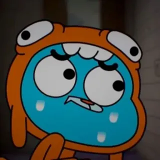 😰 Darwin Watterson The Amazing World of Gumball Kartun, Ikan, Oranye, Takut, Khawatir, Acara TV, Animasi telegram sticker