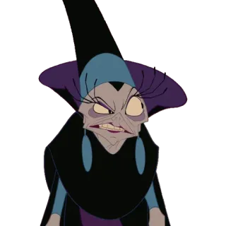 😡 Yzma The Emperor's New Groove Disney, Desenho animado, Vilão, Yzma, A Nova Onda do Imperador telegram sticker