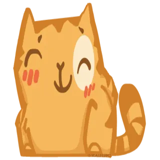 ☺️ cat, cartoon, animal, cute, illustration, happy telegram sticker