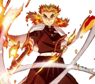 🔥 Kyojuro Rengoku Demon Slayer Anime, Demon Slayer, Rengoku, Kyojuro Rengoku, Pilastro della Fiamma telegram sticker