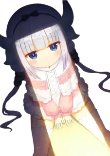 😳 Kanna Miss Kobayashi's Dragon Maid Anime, Dragão, Fofo, Kanna, Kobayashi-san Chi no Maid Dragon whatsapp sticker