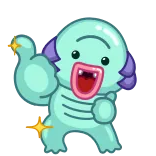 👍 monster, cute, cartoon, character, thumbs up telegram sticker