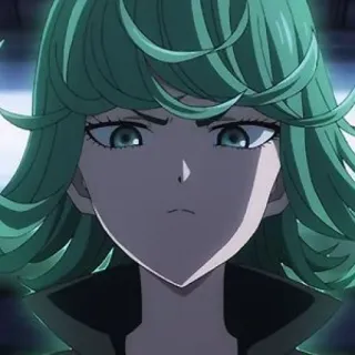 📎 Tatsumaki One-Punch Man Anime, One Punch Man, Tatsumaki, Héroe, Pelo verde, Psíquica, Mujer, Seria, Enojada telegram sticker