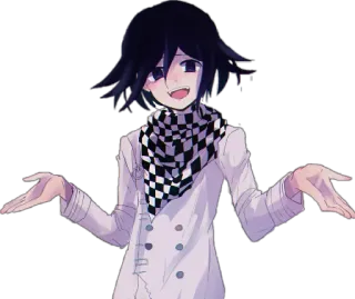 👐 Kokichi Oma Danganronpa 애니메이션, 오마 코키치, 단간론파, 캐릭터, 비디오 게임 telegram sticker