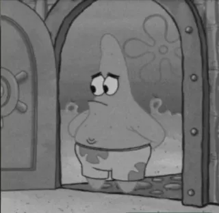 💸 Patrick Star SpongeBob SquarePants Patryk Rozgwiazda, Spongebob Kanciastoporty, kreskówka, smutny, postać, animacja telegram sticker