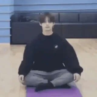 😑 pessoa, meditação, yoga, sentado, fitness, exercício whatsapp sticker