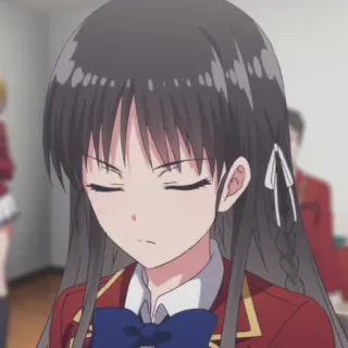 😑 anime, classroom of the elite, character, school uniform telegram sticker