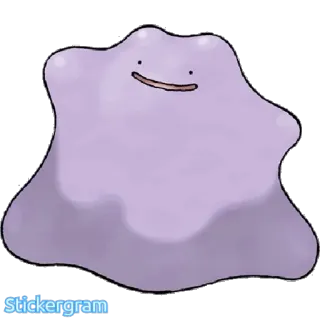 😃 Ditto Pokémon Stickergram Ditto, Pokémon, süß, Blob, verwandeln, Formwandler whatsapp sticker