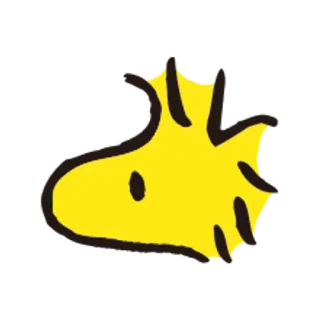 🐧 Woodstock ウッドストック, ピーナッツ, カートゥーン, キャラクター, 黄色い鳥 telegram sticker