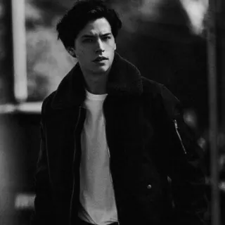 🗽 homme, manteau, noir et blanc, mode, portrait telegram sticker