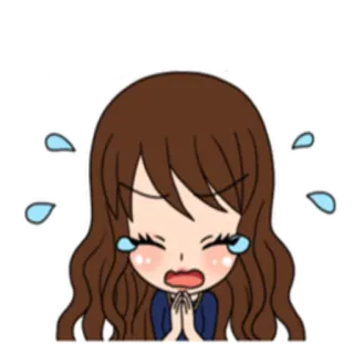 😭 плач, грустный, мультфильм, эмоция, страдание, умоляющий telegram sticker