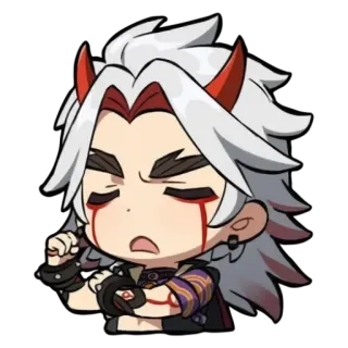 ⛩ Arataki Itto Genshin Impact anime, genshin impact, arataki itto, itto, sticker, character telegram sticker