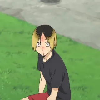 😐 Kenma Kozume Haikyuu Anime, Blut, Verletzung, Kenma, Haikyuu, Nasenbluten telegram sticker