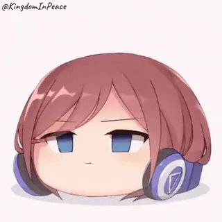 😡 KingdomInPeace anime, chibi, character, cute, headphones telegram sticker
