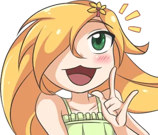 🤘 Anime, Cartone animato, Carino, Ragazza, Fiore, Felice whatsapp sticker
