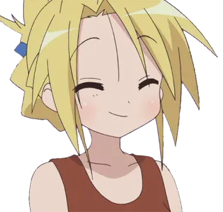 😊 anime, chica, sonriendo, dibujos animados, personaje whatsapp sticker