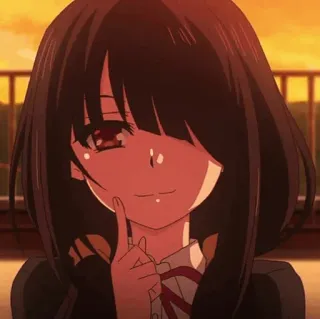 🍷 anime, girl, cute, school uniform, smile telegram sticker