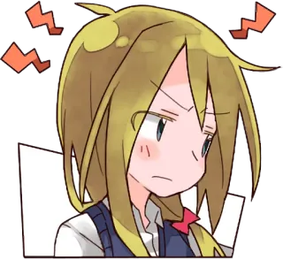 🙄 bravo, desenho animado, irritado, chateado, irritadiço telegram sticker