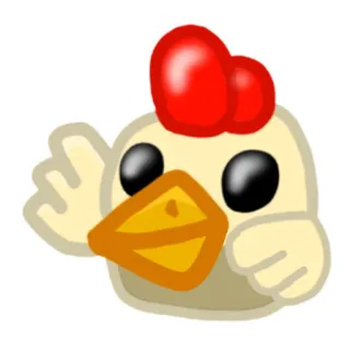 ✋ Huhn, Daumen hoch, süß, Emoji, Tier telegram sticker