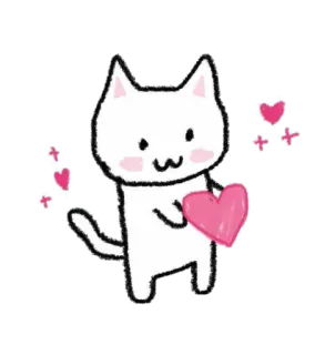 🥰 кот, сердце, милый, животное, любовь, стикер telegram sticker