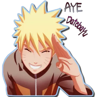 ✋ Naruto Uzumaki Naruto AYE Datebayu 애니메이션, 나루토, 만화, 우즈마키, 만화, 스티커 telegram sticker