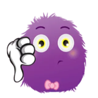 👎 Emoji, Cartone animato, Adesivo, Pollice verso, Non mi piace, Negativo telegram sticker