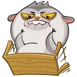😤 hamster, marah, lucu, kartun, binatang, hewan peliharaan telegram sticker