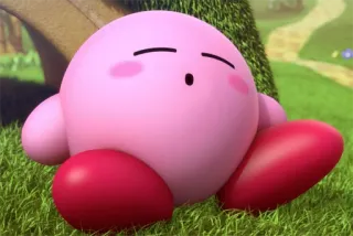 🛌 Kirby kirby, śpiący, słodki, różowy telegram sticker
