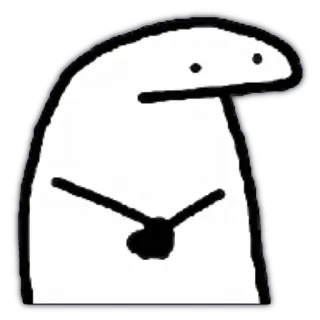 😐 meme, stick figure, cartoon telegram sticker