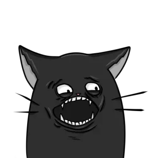 😬 猫, 表情包, 搞笑, 动物, 卡通, 表情 telegram sticker