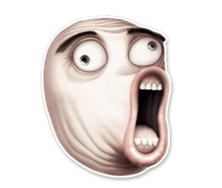 😮 meme, trollface, engraçado, internet, rage comic, expressão telegram sticker