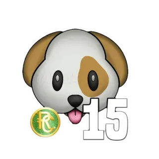 🐶 15 perro, número, emoji, mascota, lindo, animal telegram sticker